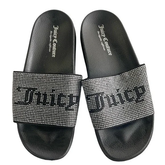 NWOT Juicy Couture Bling Slides Sz 8 - Picture 2 of 8